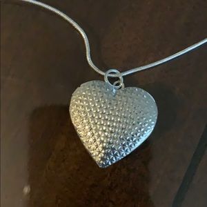 Sterling silver heart pendant necklace